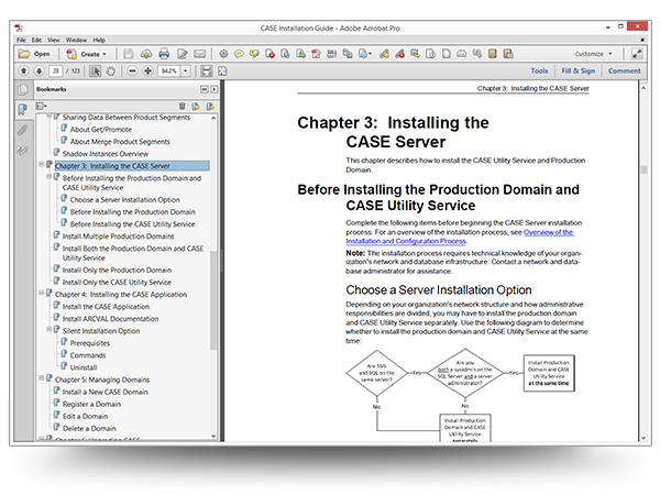 Screenshot of a sample topic in the CASE Installation Guide