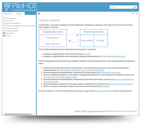 Screenshot of Pilot-ICE Documentation