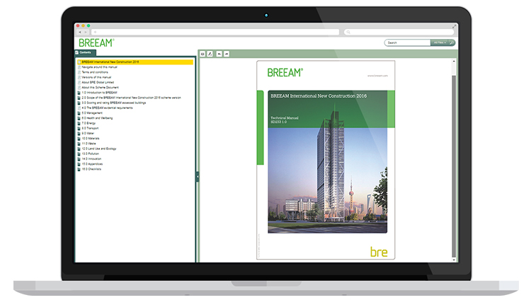 Laptop showing BRE Help System