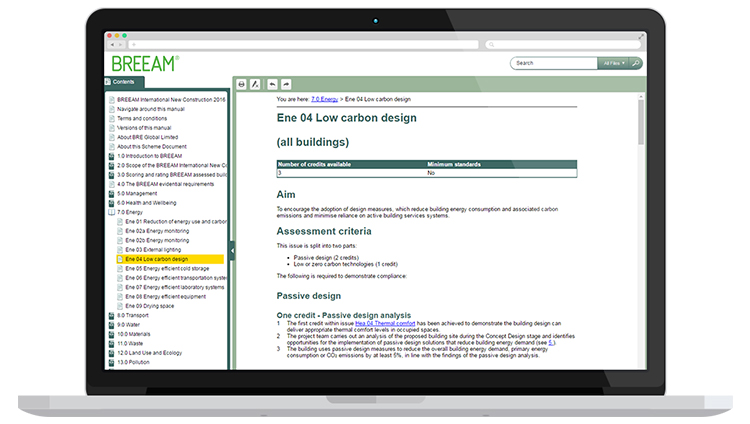 Laptop showing BRE Help System Topic