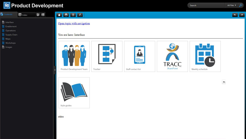 CCi Employee Help System Interface Screen