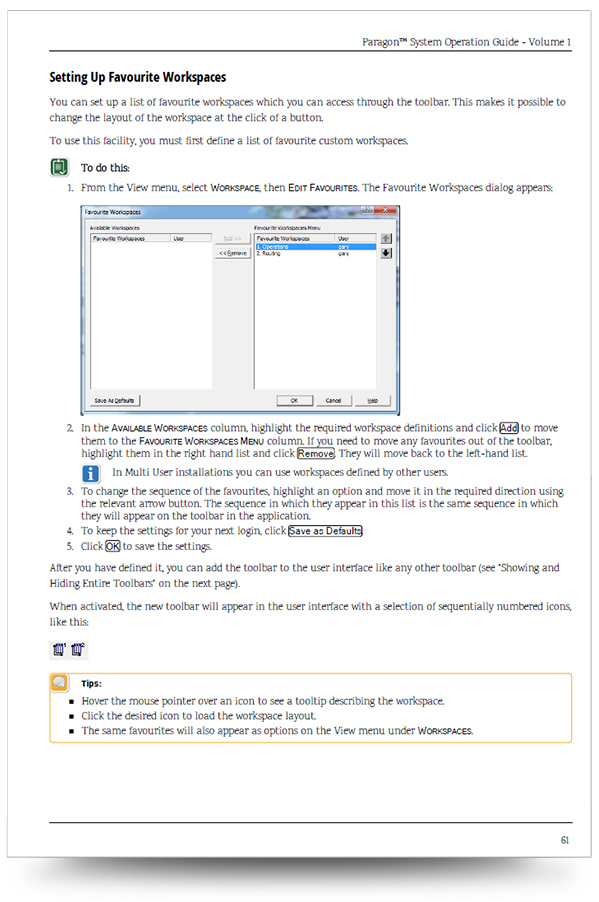Page from Paragon's PDF Documentation