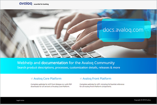 Avaloq Help Site homepage