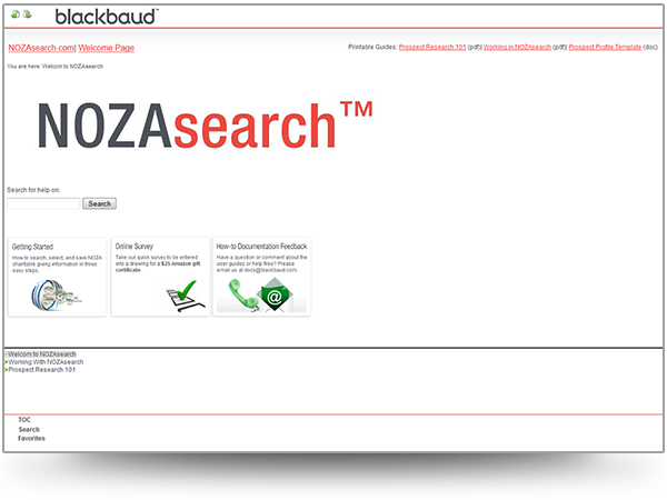NOZAsearch ® WebHelp