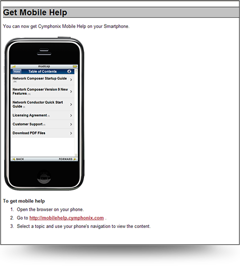 Cymphonix Help Output Screenshot - Example 3