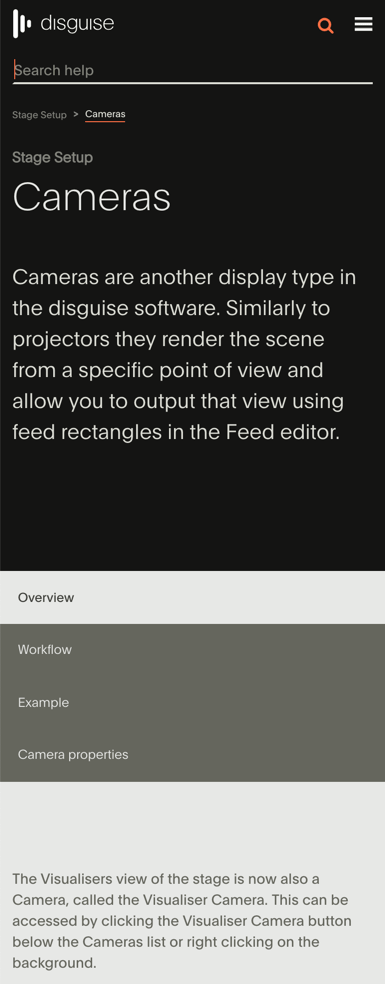 Screenshot of Topic Page in Mobile Output with Quick Search Functionality