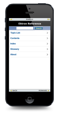 Ektron’s Mobile WebHelp