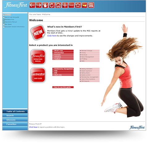 Screenshot of Fitness First's Policy and Procedure Guides