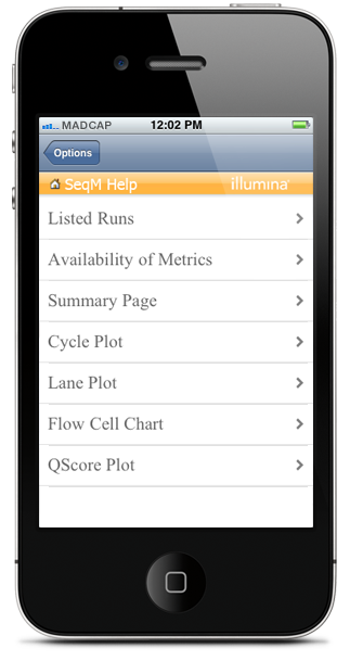 WebHelp Mobile Output Screenshot