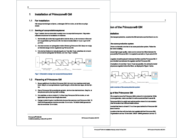 Screenshot of sample translation