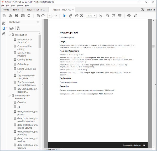 Photo of Cover Page and TOC of PDF Output, Created with MadCap Flare