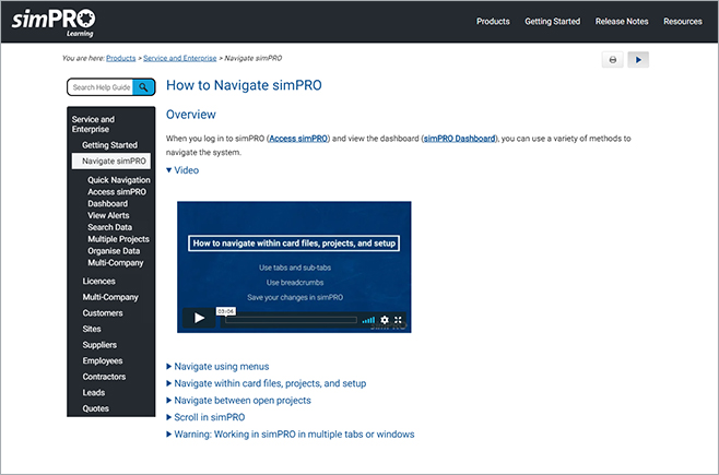 Screenshot of a Responsive HTML5-based Topic Page, Created with MadCap Flare
