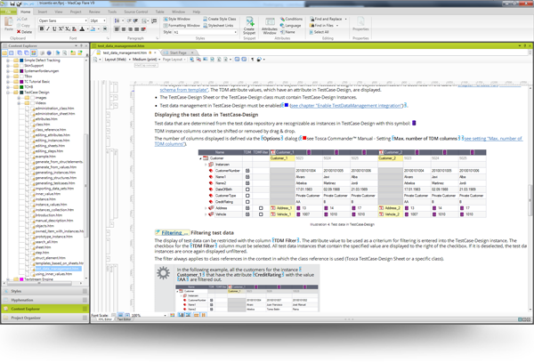 Screenshot of Tricentic's MadCap Flare Project