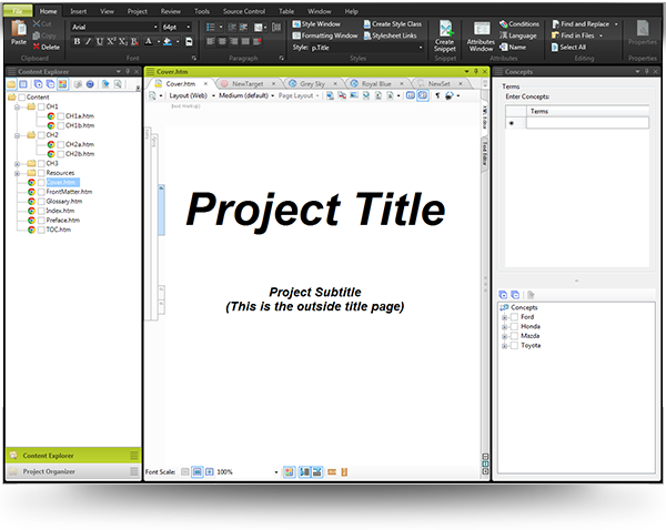 MadCap Flare's Modern User Interface