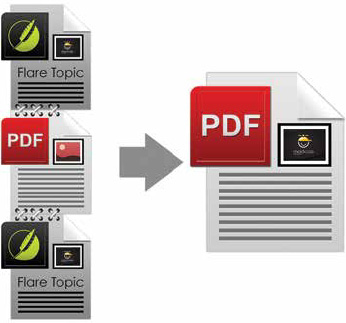 Illustration showing multiple PDFs stitched together