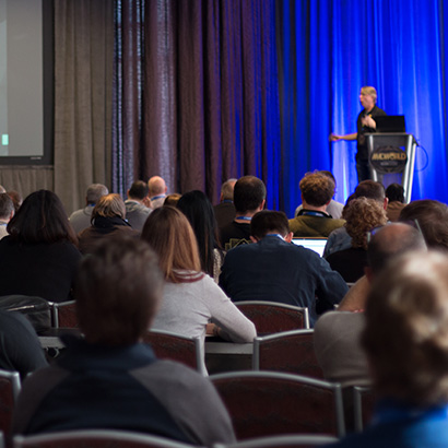 Presentation view from the audience