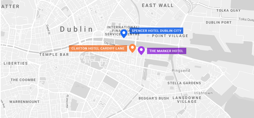 Dublin Hotel Map