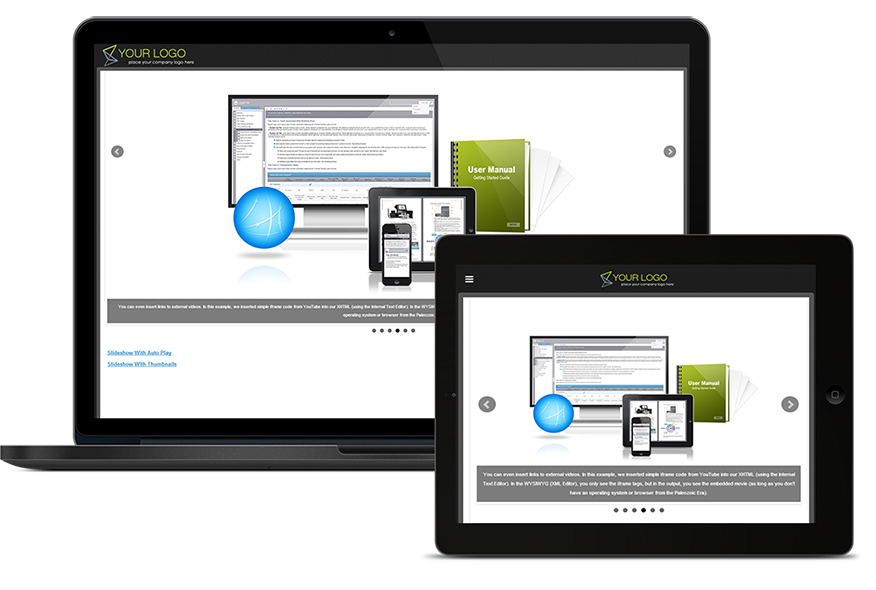 Example of slideshow output by MadCap Flare