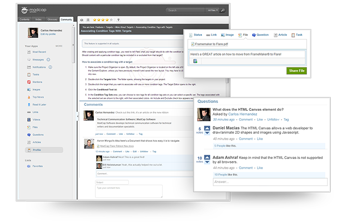 Figure 1. Help topic showing comments and contributions enabled