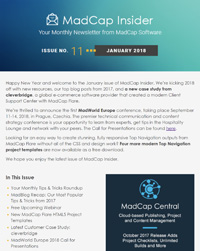 January 2018 MadCap Insider