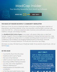 July 2017 MadCap Insider