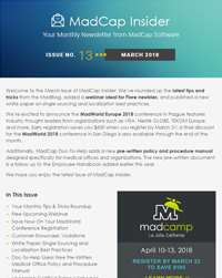 March 2018 MadCap Insider