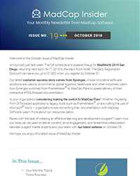 October 2018 MadCap Insider